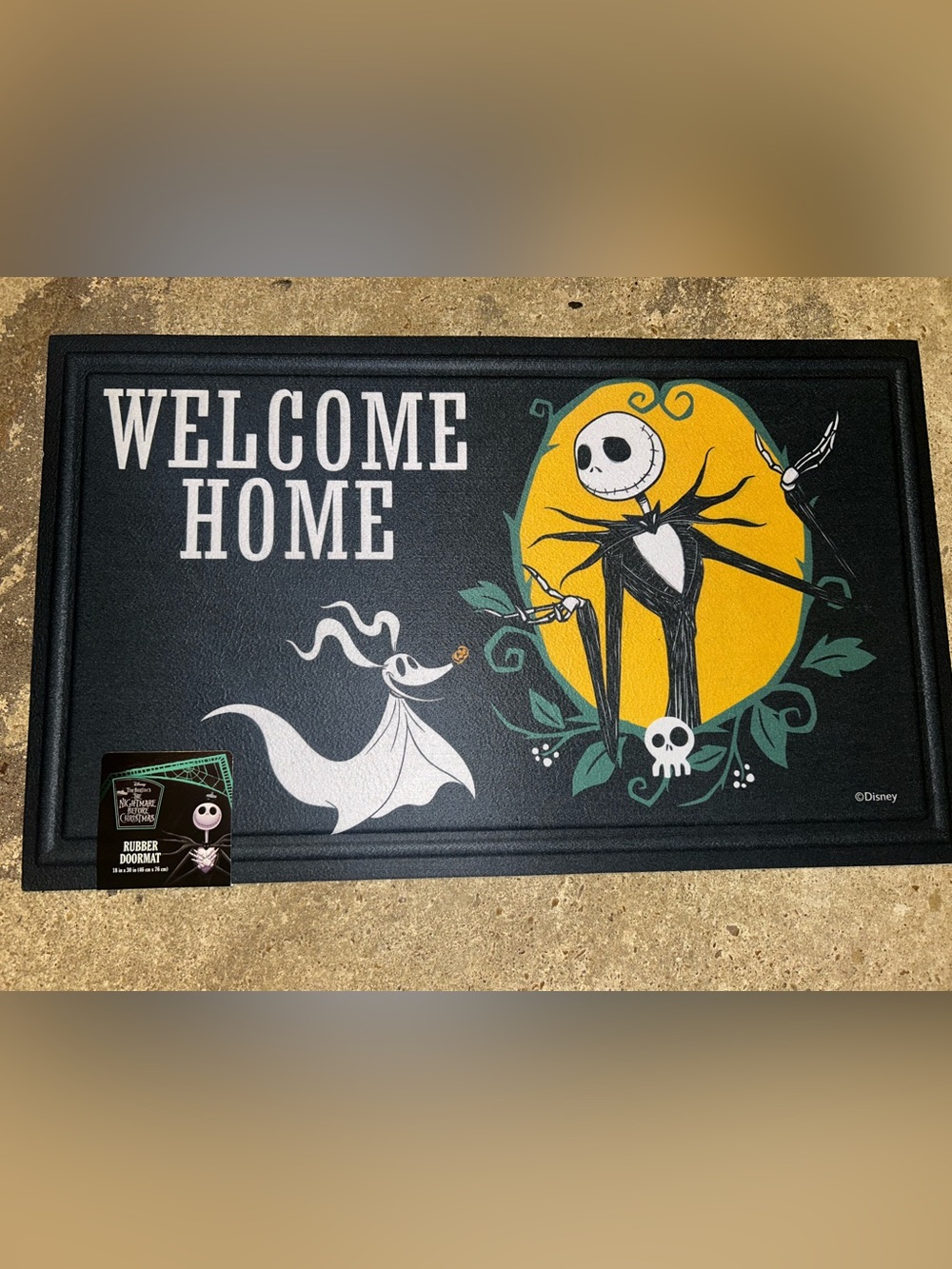 Nightmare Before Christmas Rubber Doormat
